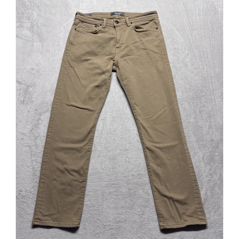 Revtown Automatic Jeans 33x30 Decade Denim Straight Leg Tan Beige Stretch‎
